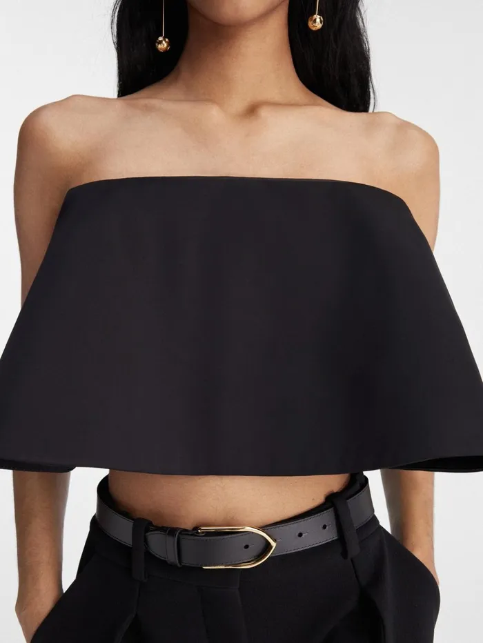 Women Tops and Shirts JACQUEMUS The Spezia Top Black Women Tops and Shirts JACQUEMUS The Spezia Top Black