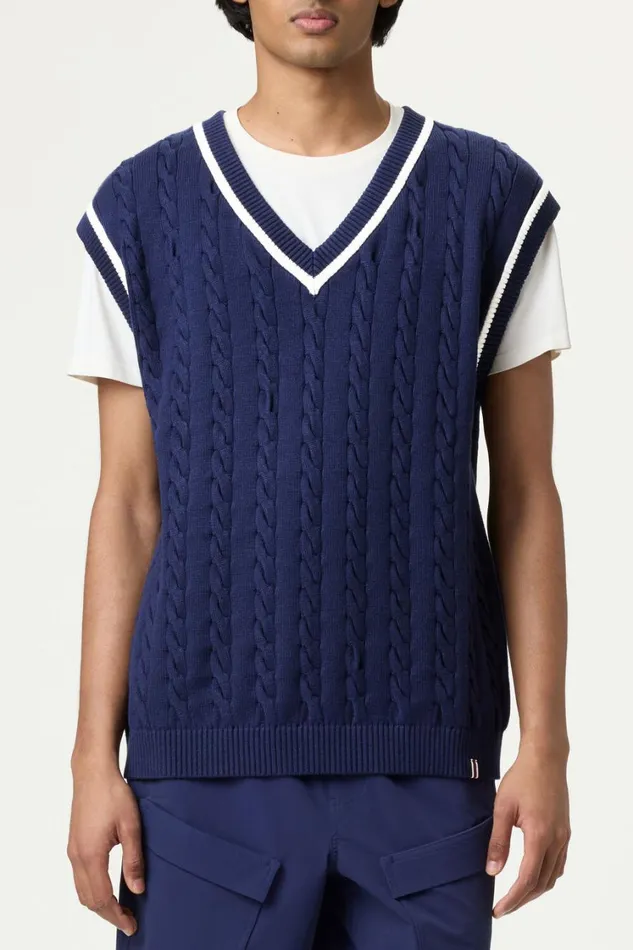 Women Tops and TShirts Fila Baseline Cable Knit Vest 492 Filanavygardenia Women Tops and TShirts Fila Baseline Cable Knit Vest 492 Filanavygardenia
