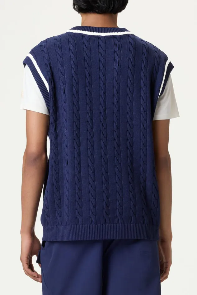 Women Tops and TShirts Fila Baseline Cable Knit Vest 492 Filanavygardenia Women Tops and TShirts Fila Baseline Cable Knit Vest 492 Filanavygardenia