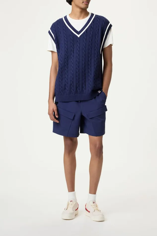 Women Tops and TShirts Fila Baseline Cable Knit Vest 492 Filanavygardenia Women Tops and TShirts Fila Baseline Cable Knit Vest 492 Filanavygardenia