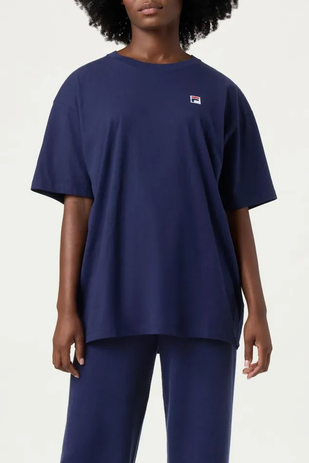Women Tops and TShirts Fila Classic Relaxed Tee 400 Fila Navy Women Tops and TShirts Fila Classic Relaxed Tee 400 Fila Navy