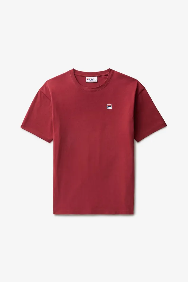 Women Tops and TShirts Fila Classic Relaxed Tee 601 Tibetan Red