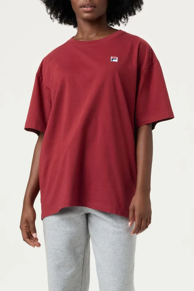 Women Tops and TShirts Fila Classic Relaxed Tee 601 Tibetan Red Women Tops and TShirts Fila Classic Relaxed Tee 601 Tibetan Red