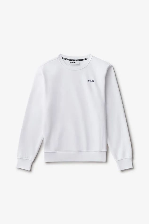 Women Tops and TShirts Fila Sportstyle Linear Logo Long Sleeve Crew