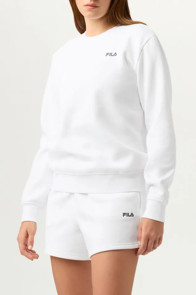 Women Tops and TShirts Fila Sportstyle Linear Logo Long Sleeve Crew Women Tops and TShirts Fila Sportstyle Linear Logo Long Sleeve Crew