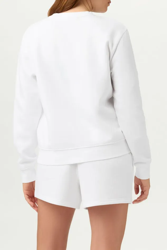 Women Tops and TShirts Fila Sportstyle Linear Logo Long Sleeve Crew Women Tops and TShirts Fila Sportstyle Linear Logo Long Sleeve Crew