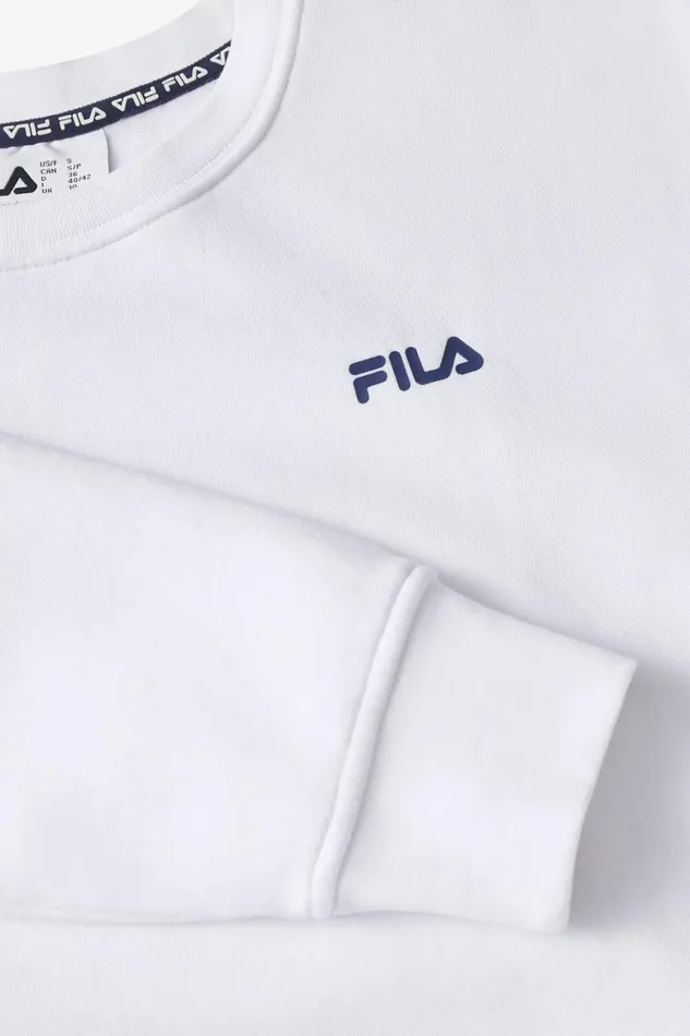 Women Tops and TShirts Fila Sportstyle Linear Logo Long Sleeve Crew Women Tops and TShirts Fila Sportstyle Linear Logo Long Sleeve Crew