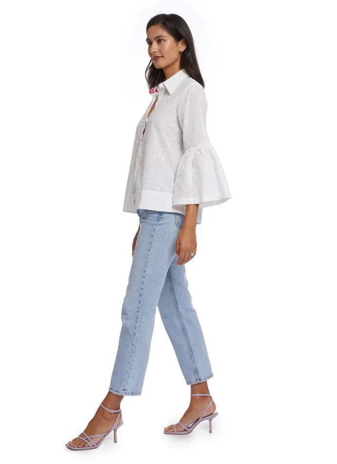 Women Tops Robert Graham HARPER BLOUSE White