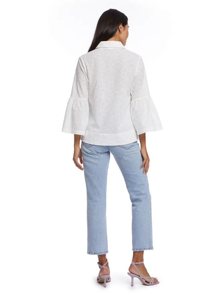 Women Tops Robert Graham HARPER BLOUSE White