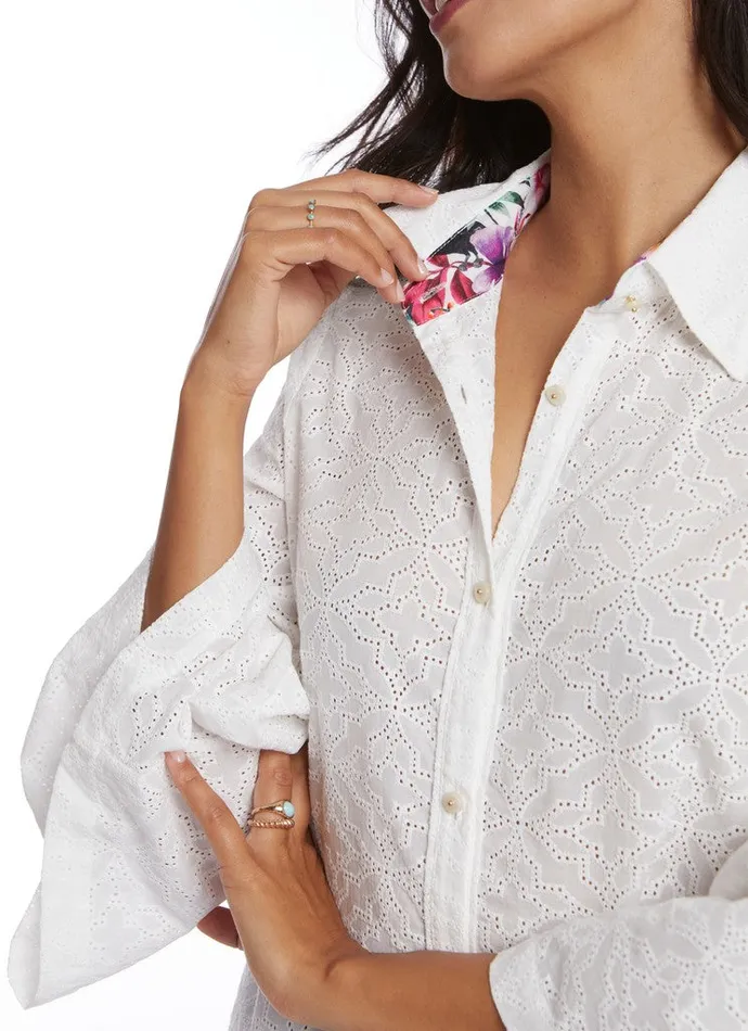 Women Tops Robert Graham HARPER BLOUSE White