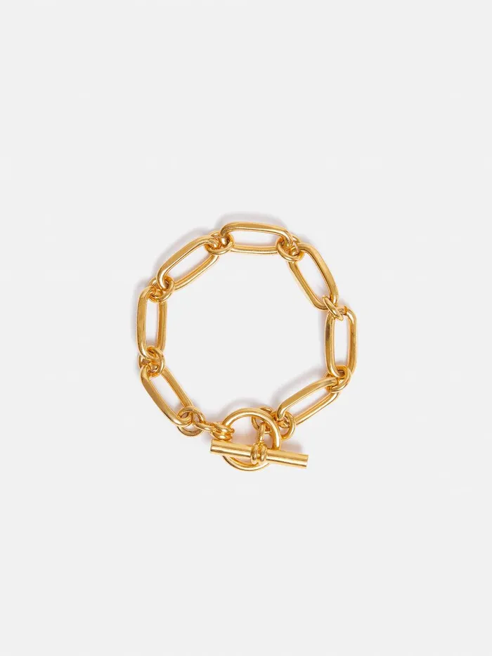 Women Trombone Link Bracelet Gold Jigsaw Jewellery