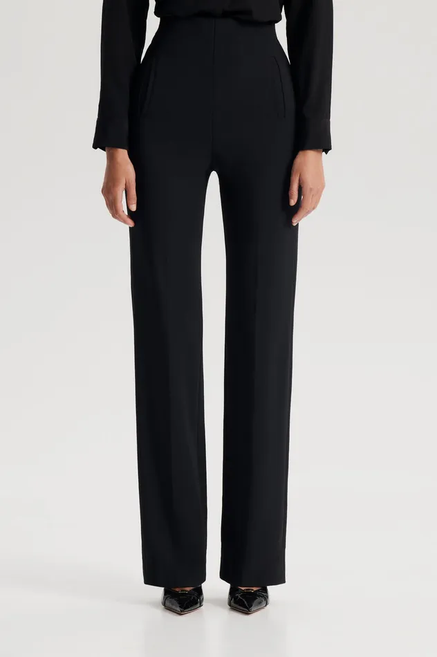 Women Trousers Scanlan Theodore TAILORED HIGH WAIST TROUSER BLACK Women Trousers Scanlan Theodore TAILORED HIGH WAIST TROUSER BLACK