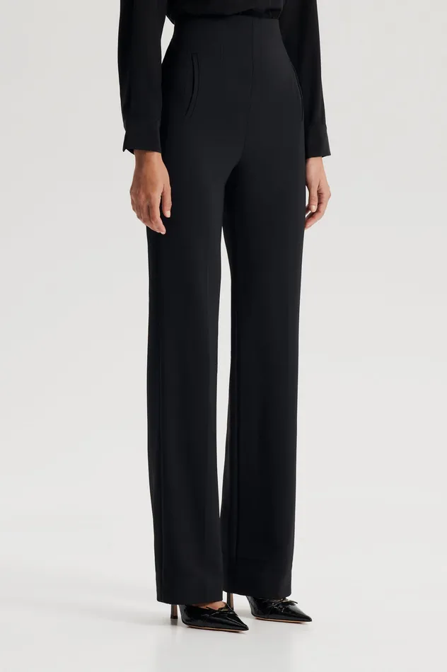 Women Trousers Scanlan Theodore TAILORED HIGH WAIST TROUSER BLACK Women Trousers Scanlan Theodore TAILORED HIGH WAIST TROUSER BLACK