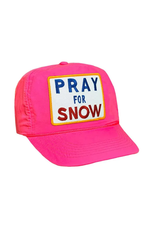 Women Trucker Hats Aviator Nation PRAY FOR SNOW 8211 VINTAGE NYLON TRUCKER HAT