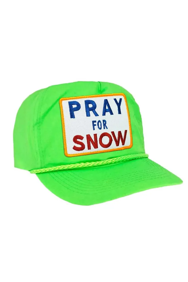 Women Trucker Hats Aviator Nation PRAY FOR SNOW 8211 VINTAGE NYLON TRUCKER HAT