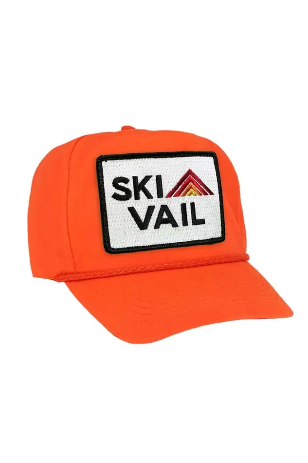 Women Trucker Hats Aviator Nation SKI VAIL 8211 VINTAGE NYLON TRUCKER HAT