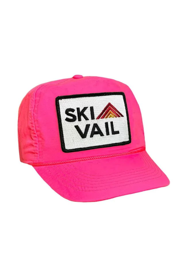 Women Trucker Hats Aviator Nation SKI VAIL 8211 VINTAGE NYLON TRUCKER HAT