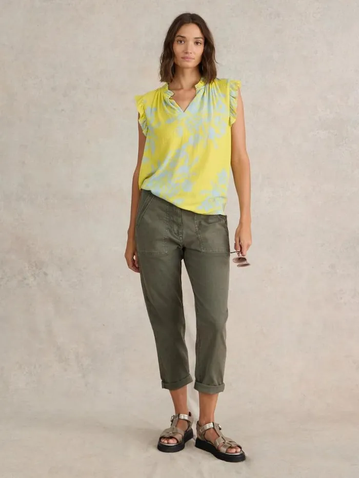 Women Twister Chino Trouser Khaki Green White Stuff Trousers