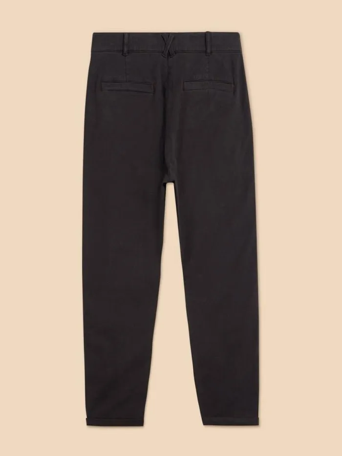 Women Twister Chino Trouser Pure Black White Stuff Trousers Women Twister Chino Trouser Pure Black White Stuff Trousers