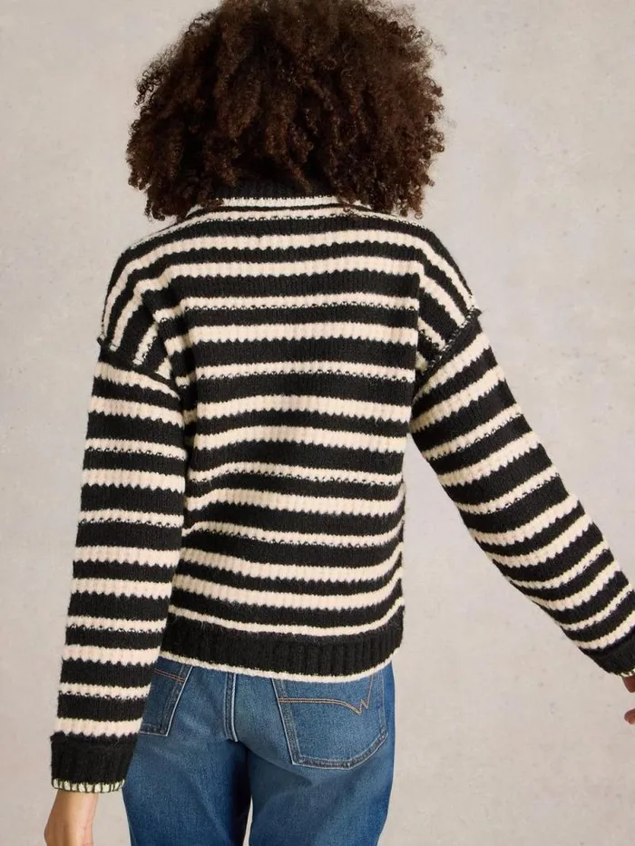 Women TYLER CARDI Black Multi White Stuff Knitwear Women TYLER CARDI Black Multi White Stuff Knitwear