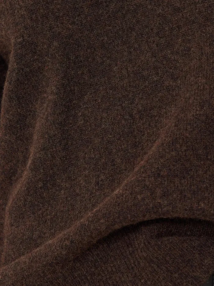 Women Wool Cashmere Blend Collar Jumper Brown Jigsaw Knitwear and Cashmere