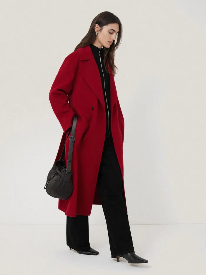 Women Wool Cashmere Blend Line Jumper Black Jigsaw Knitwear and Cashmere