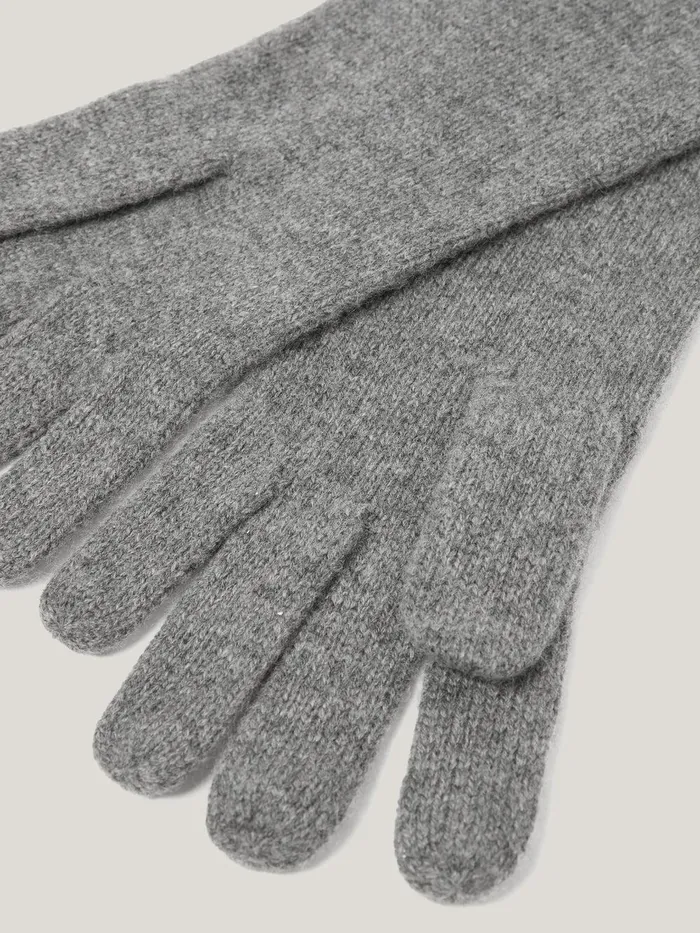 Women Wool Cashmere Long Gloves Grey Jigsaw Hats and Gloves