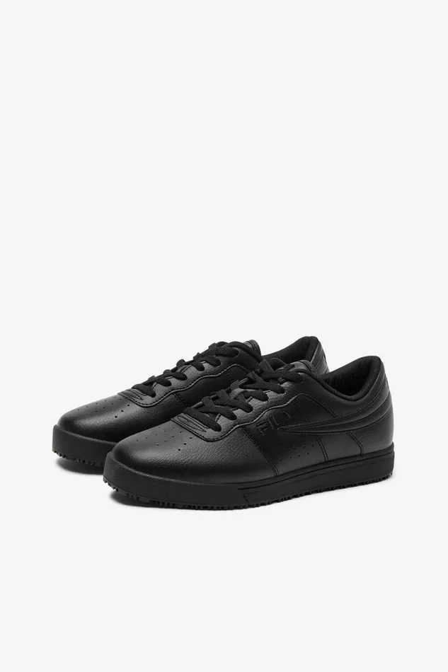 Women Work Shoes Fila Vulc 13 Low Slip Resistant Shoe 001 Black Black Black