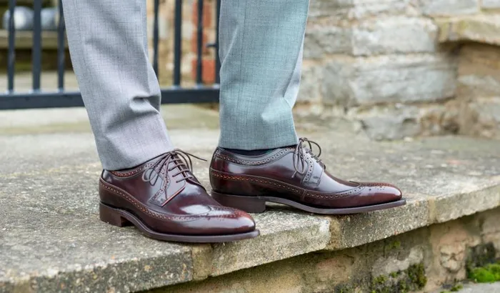 Woodbridge 8211 Brandy HiShine Men Barker Shoes Wedding Shoes