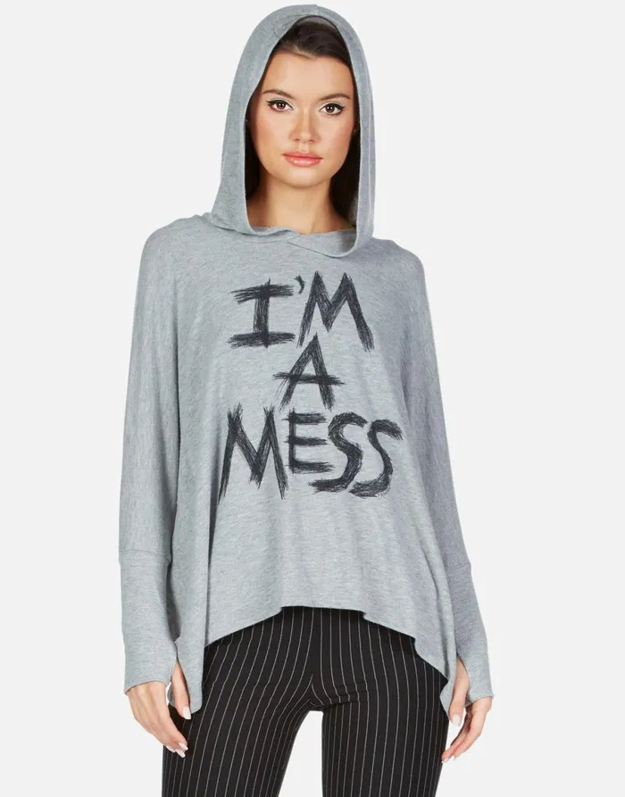 X Wilma X I039m A Mess Heather Grey Women039s Lauren Moshi Hoodies