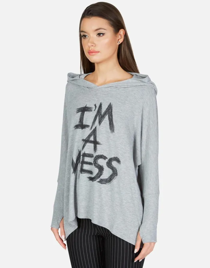 X Wilma X I039m A Mess Heather Grey Women039s Lauren Moshi Hoodies