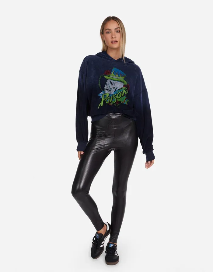 Yvette Neon Poison Skull Navy Ombre Women039s Lauren Moshi Hoodies